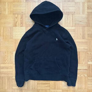 Polo Ralph Lauren Black Pullover Hoodie Size Large (14-16)